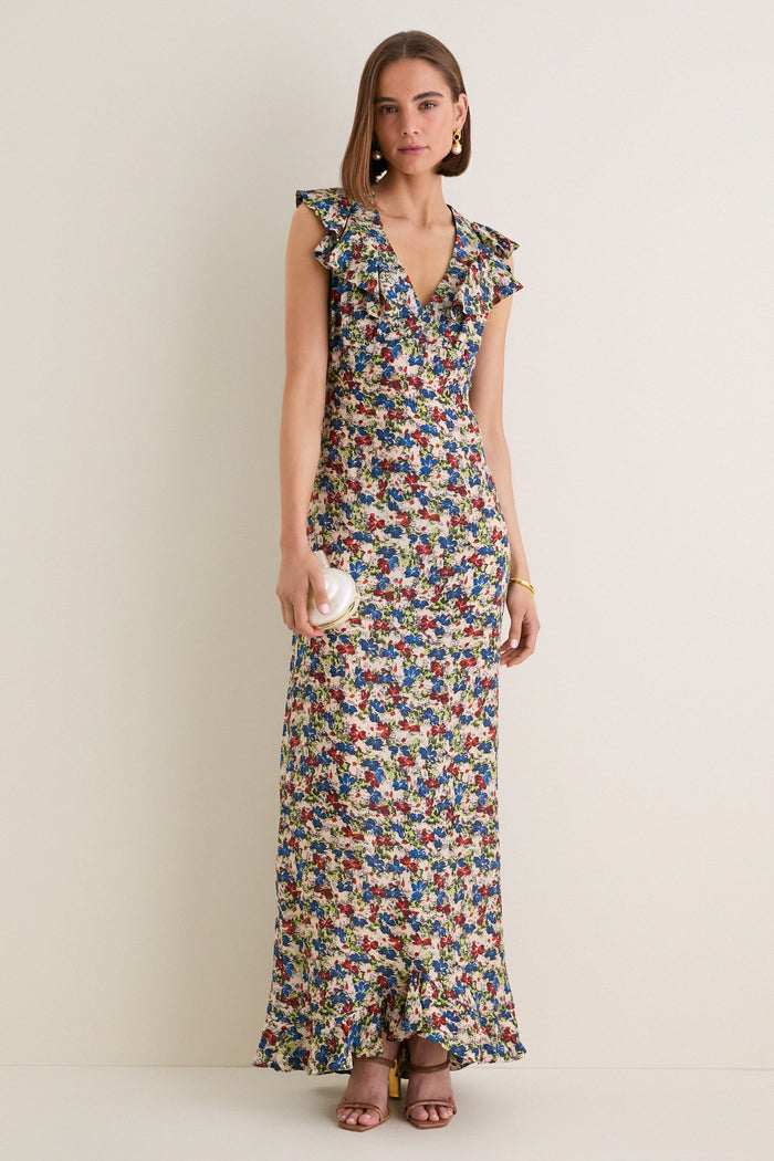 Ditsy Meadow Clemence Maxi Dress