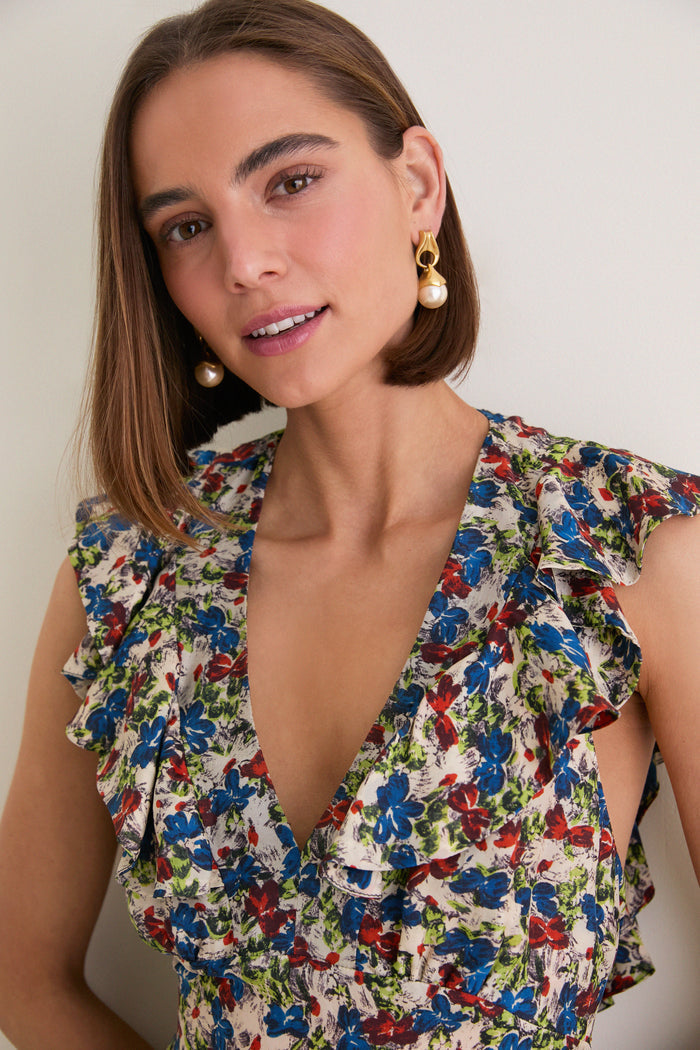 Ditsy Meadow Clemence Maxi Dress