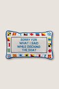 Docking the Boat Needlepoint Pillow