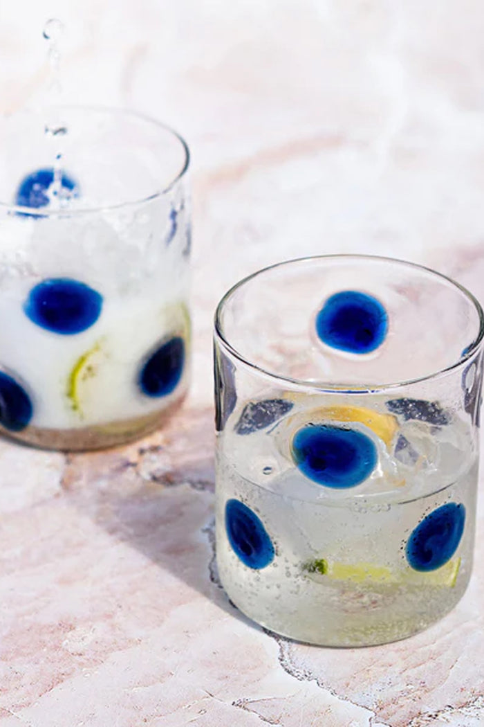 Drop Blue Double Old Fashioned (Set of 2)