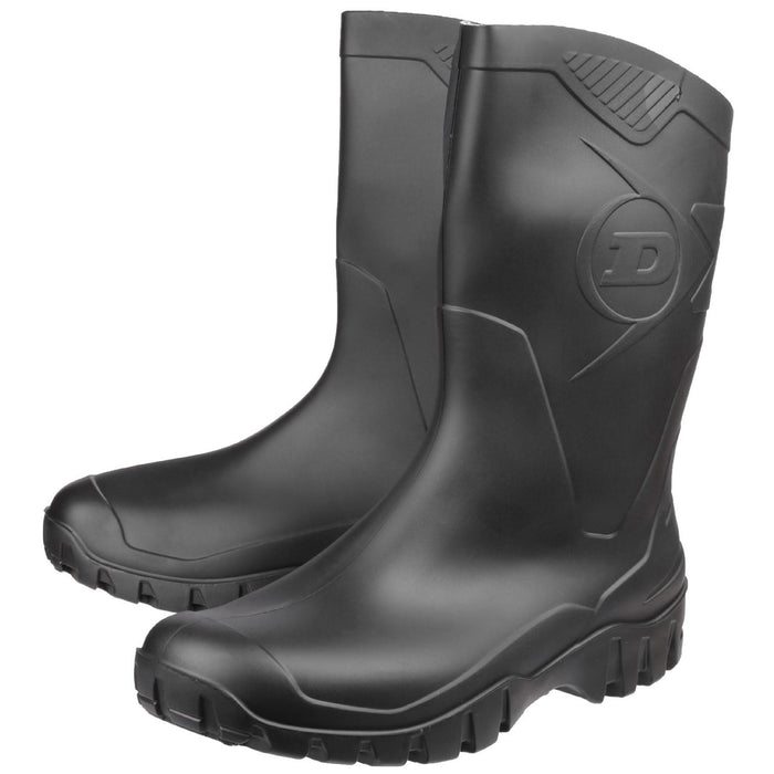Dunlop Mens Dee Calf Length Wellington Black