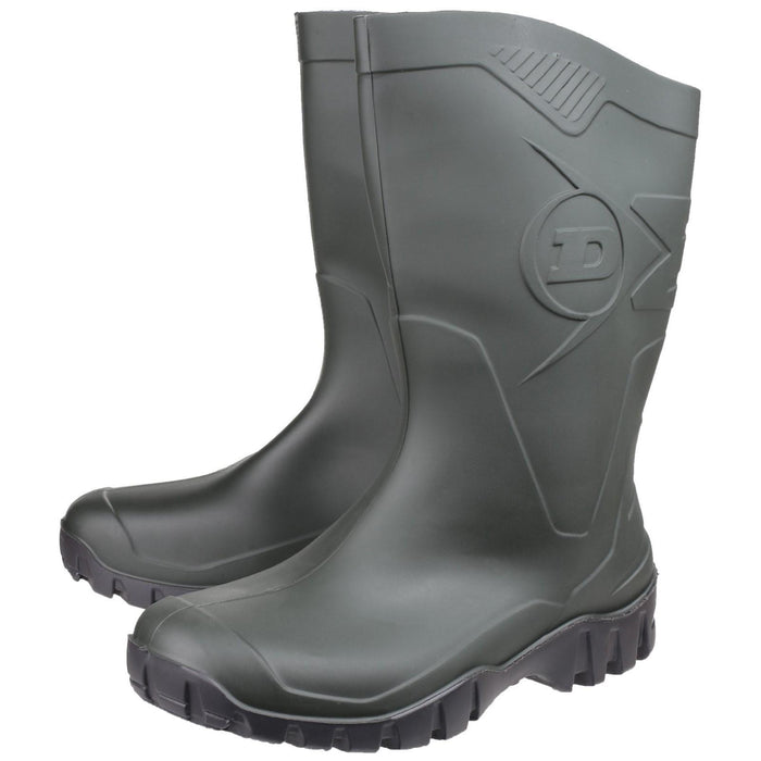 Dunlop Mens Dee Calf Length Wellington Dark Green