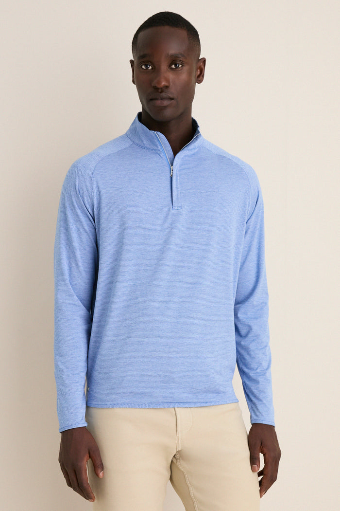 Dust Blue Stealth Stripe Performance Quarter Zip