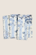 Dusty Blue Powder Room Chintz Printed Napkins Set of 4