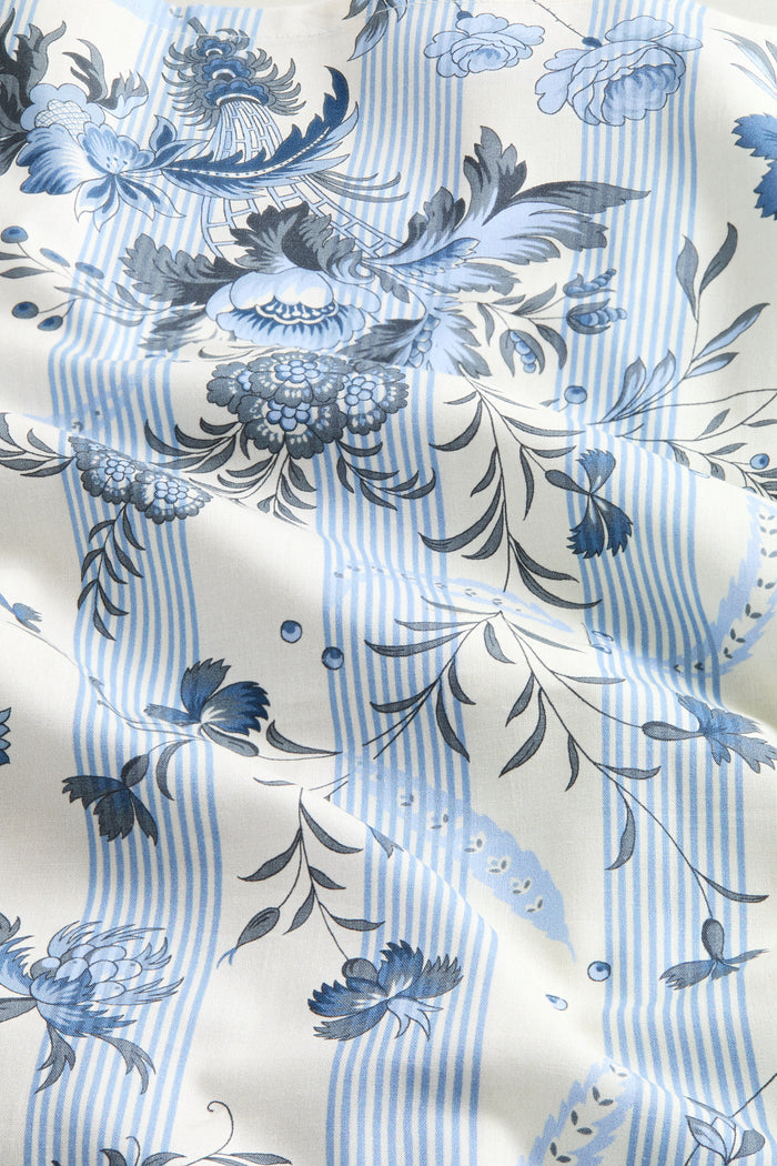 Dusty Blue Powder Room Chintz Printed Napkins Set of 4