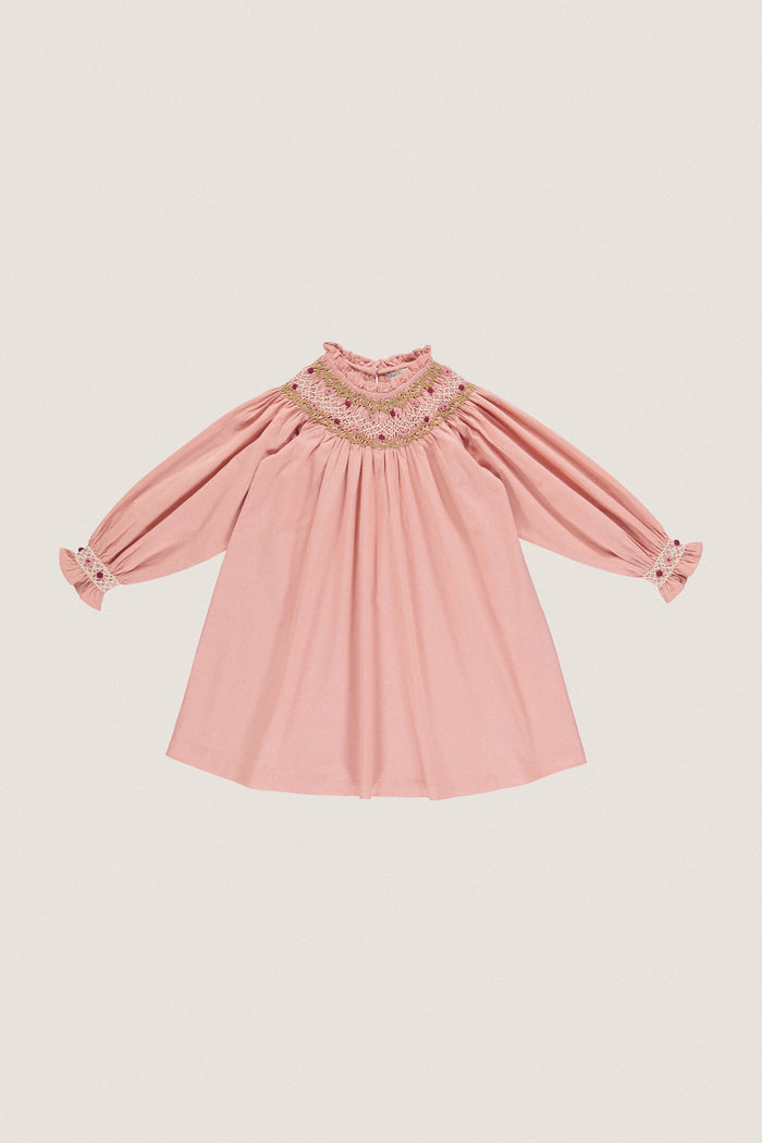 Dusty Rose Margot Smocked Dress