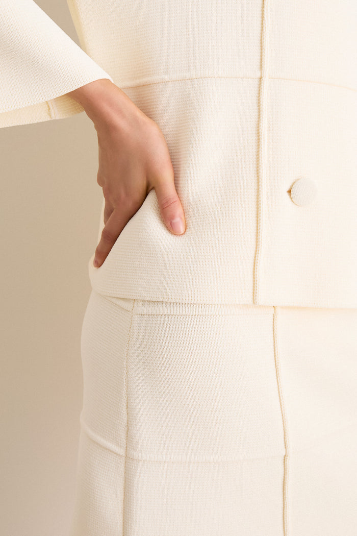 Ecru Cotillard Knit Skirt