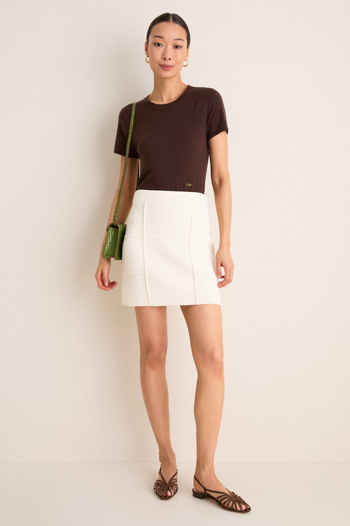 Ecru Cotillard Knit Skirt