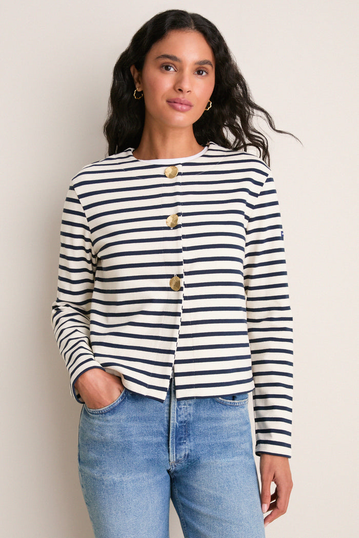 Ecru Marine Arignac Cardigan