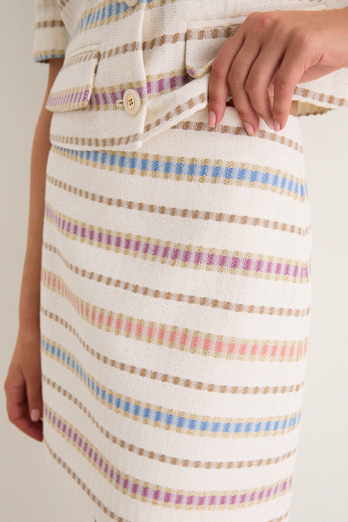 Ecru Multi Ohemia Skirt