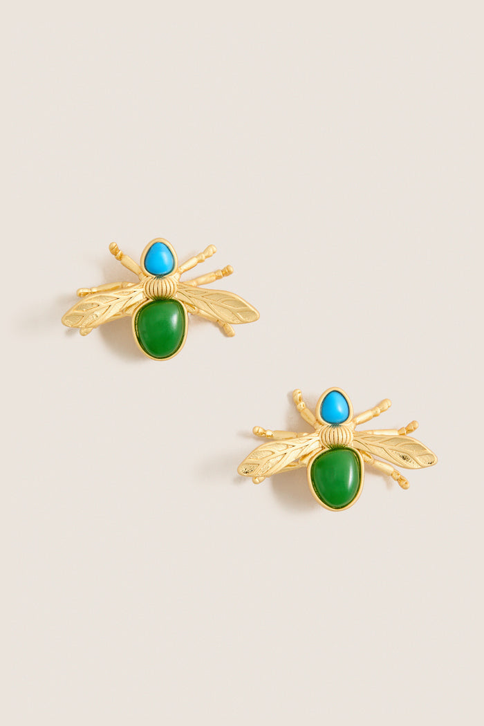 Emerald Green Abeille Earrings