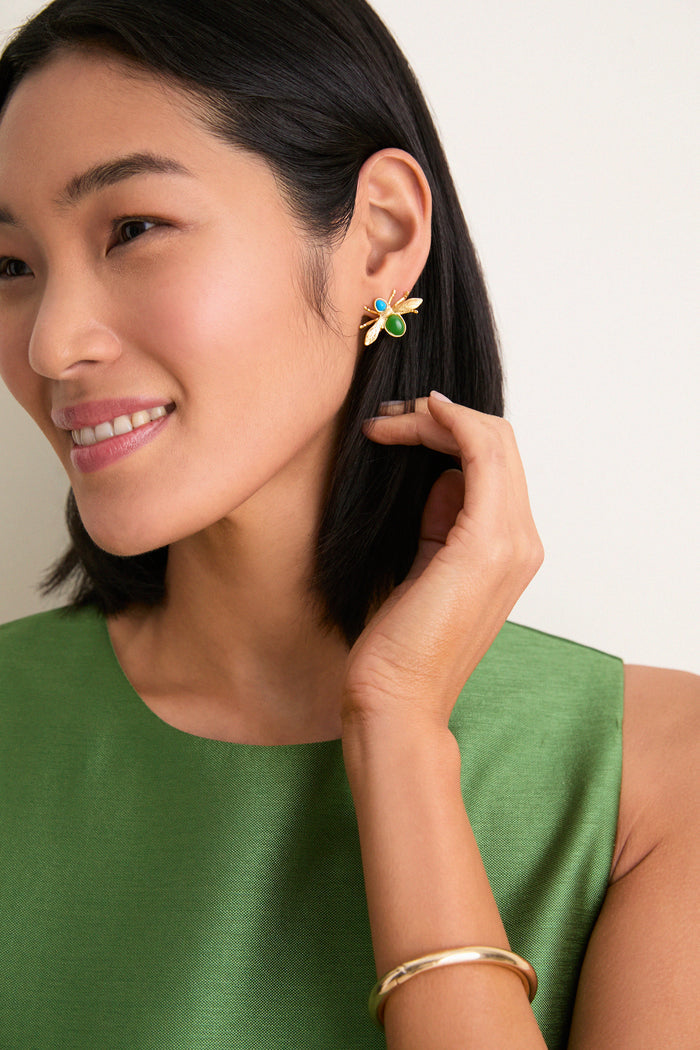 Emerald Green Abeille Earrings
