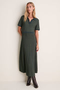 Evergreen Knit Maude Polo Dress