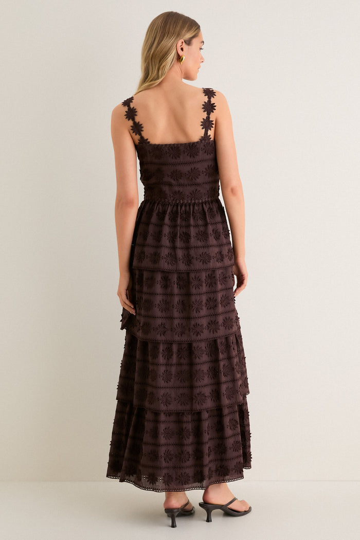 Exclusive Chocolate Brown Krystie Midi Dress