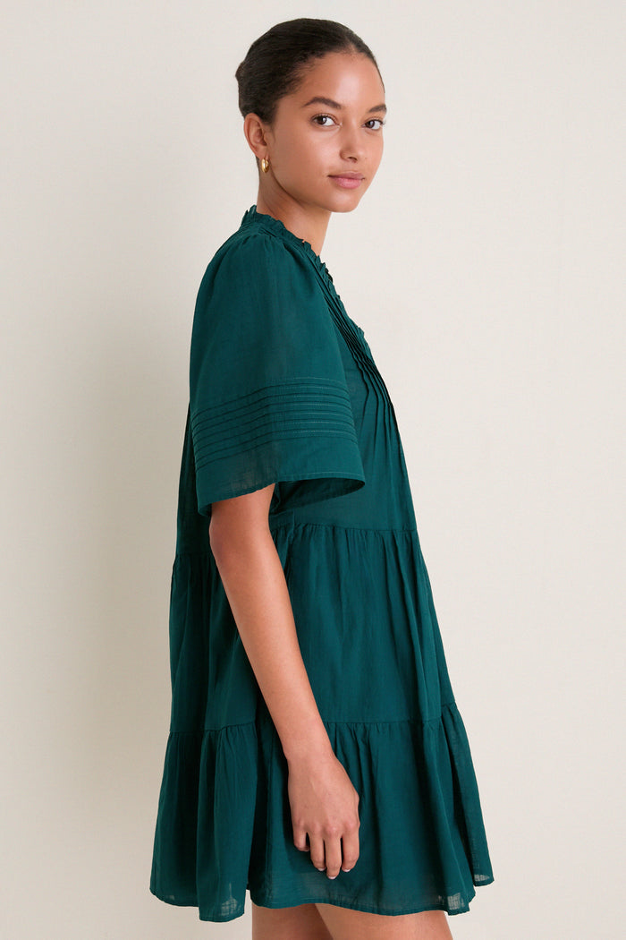 Exclusive Turquoise Roni Short Sleeve Dress