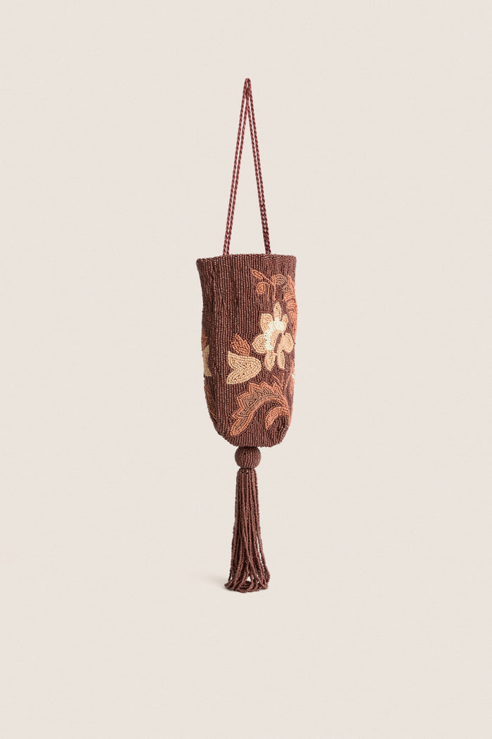 Fawn Floral Beaded Bag