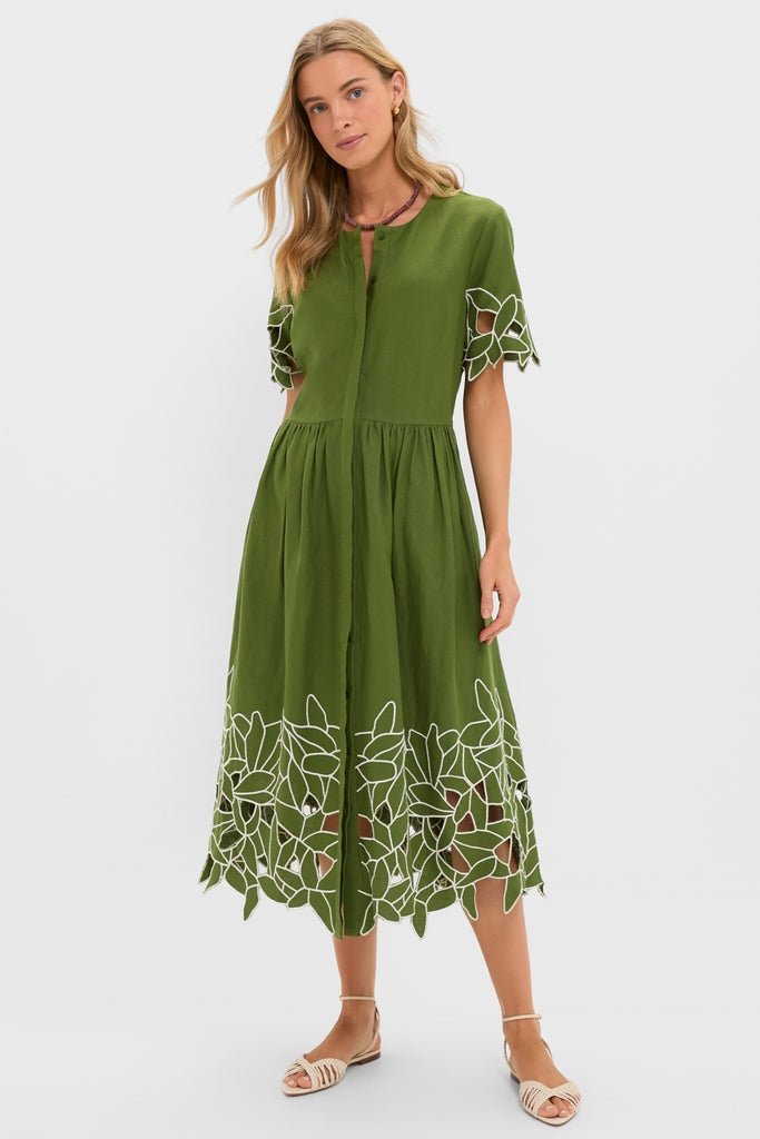 Fern Floral Eyelet Pilar Dress and Short Set