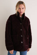 Fig and Ganache Maplewood Fleece Casual Jacket