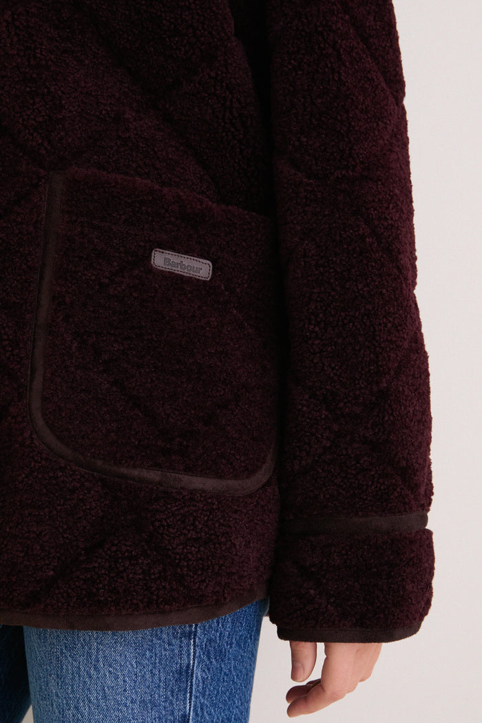 Fig and Ganache Maplewood Fleece Casual Jacket