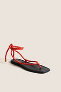 Flame Red Carmina Cord Sandals