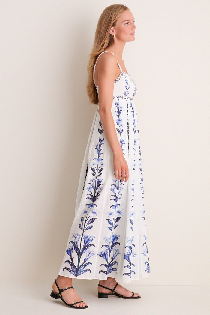 Flowers Arch Off-White Maxi Dress