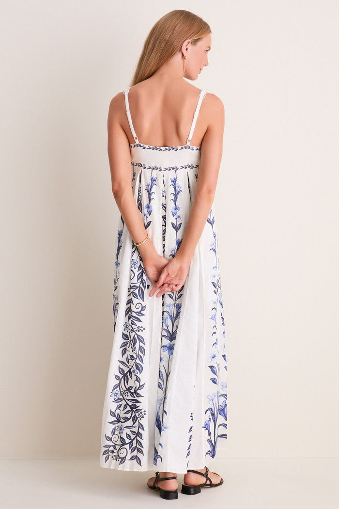 Flowers Arch Off-White Maxi Dress