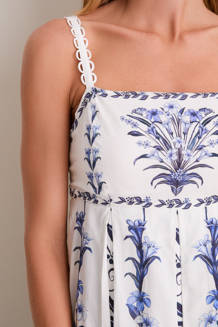 Flowers Arch Off-White Maxi Dress