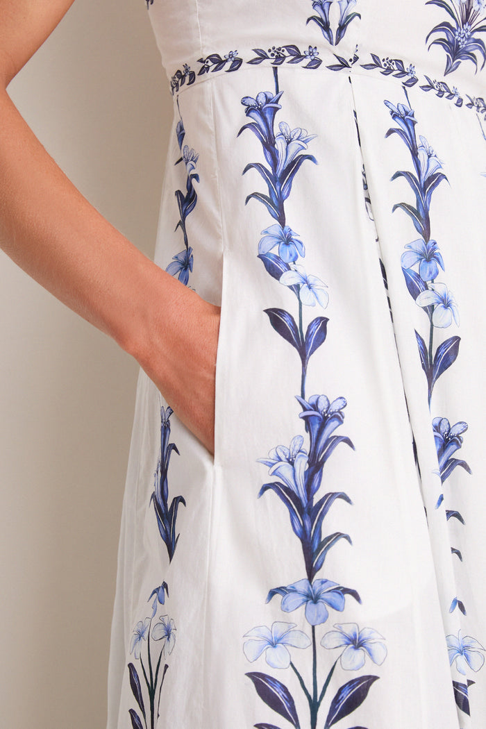 Flowers Arch Off-White Maxi Dress