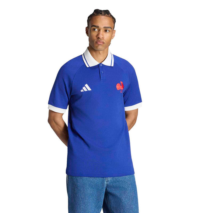 adidas France Rugby 2026/27 Mens Travel Polo Shirt