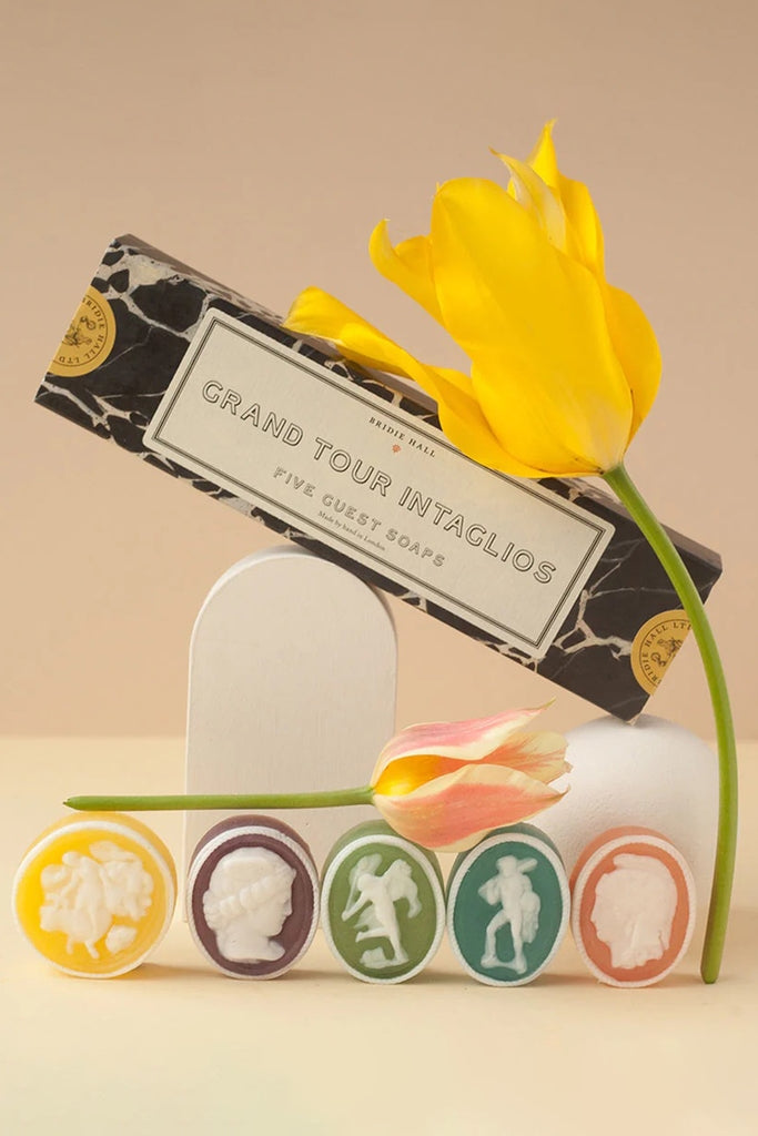 French Grand Antique Marble Grand Tour Collection of Intaglio Soaps