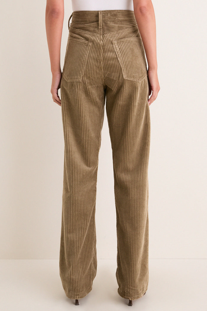 French Khaki Vintage Corduroy Pant