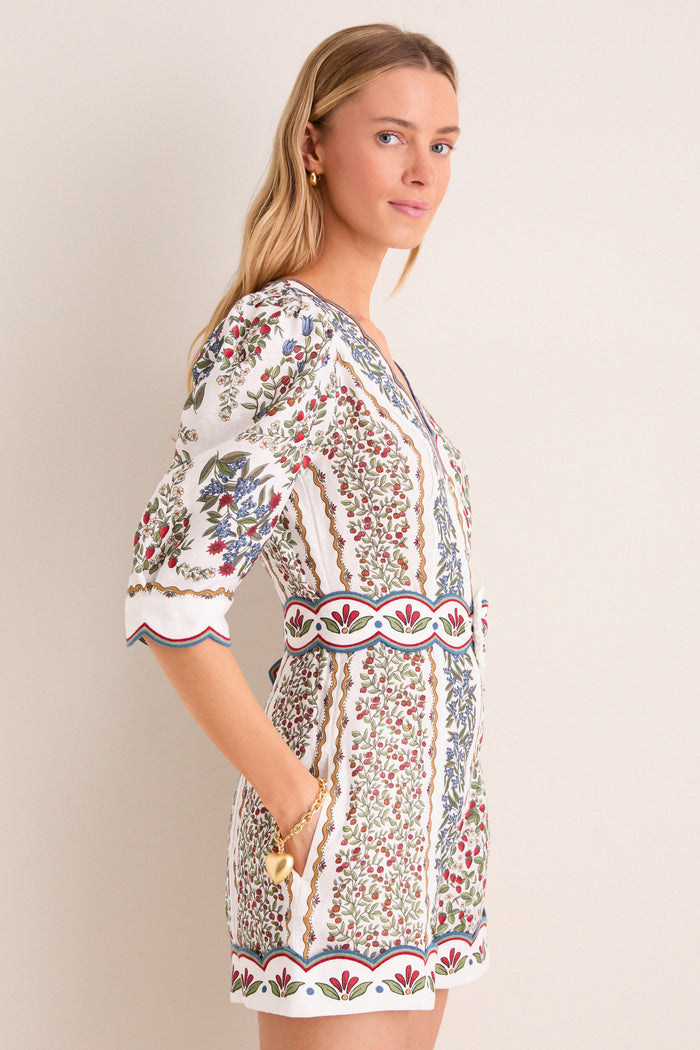 Fruit Beauty Off-White Romper