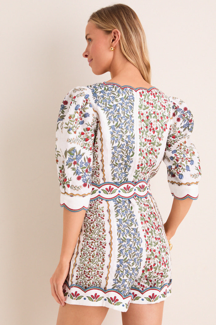 Fruit Beauty Off-White Romper