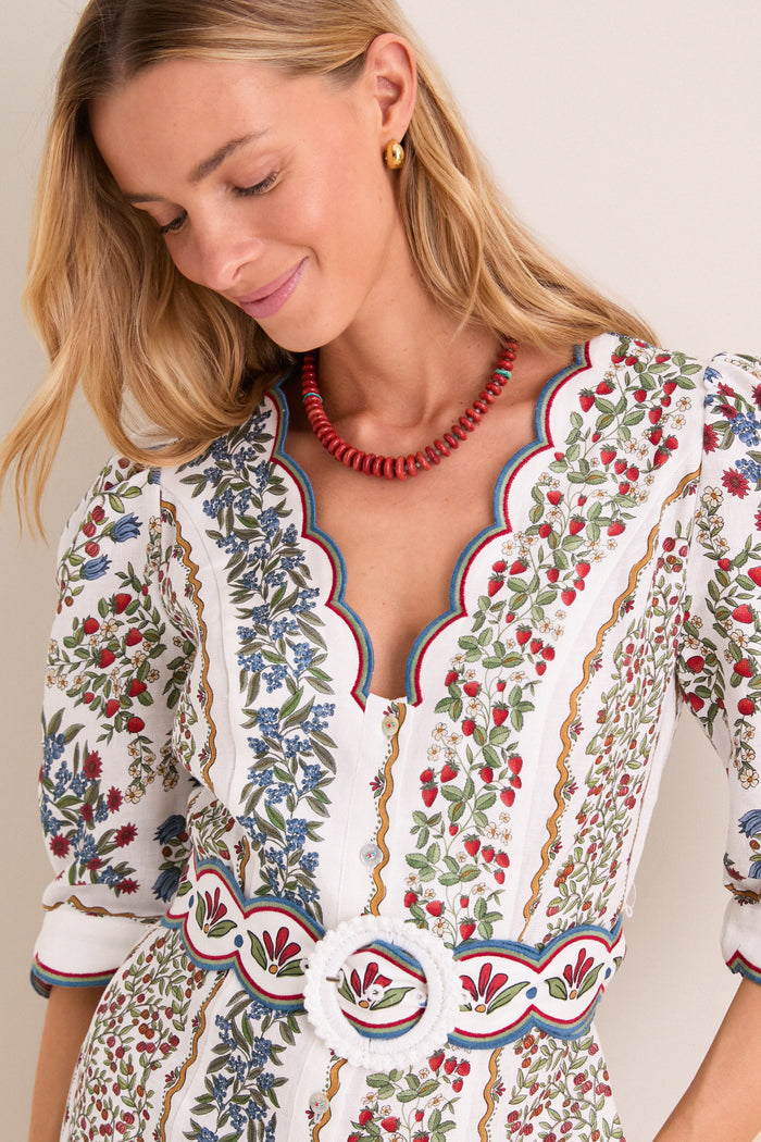 Fruit Beauty Off-White Romper