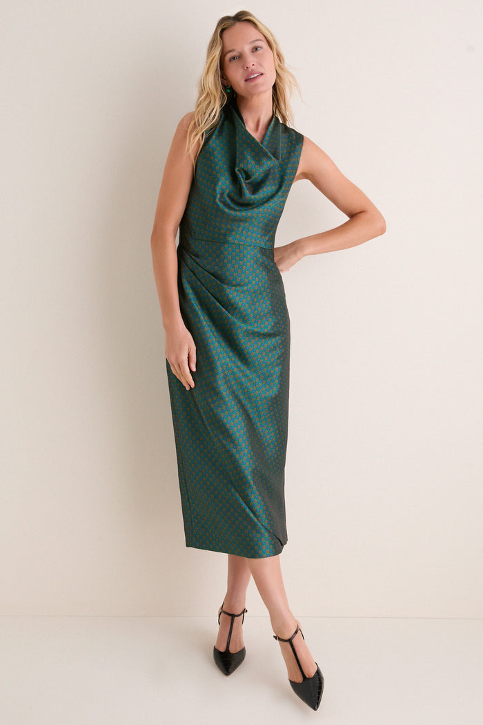 Geometric Tie Jacquard Sinclair Dress