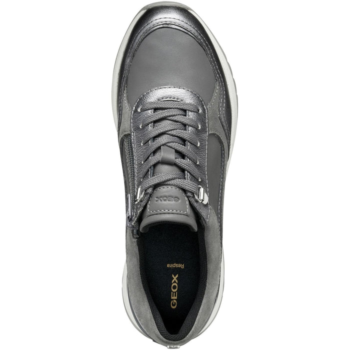 Geox Womens D DESYA A SNEAKERS Dark Grey/Gun