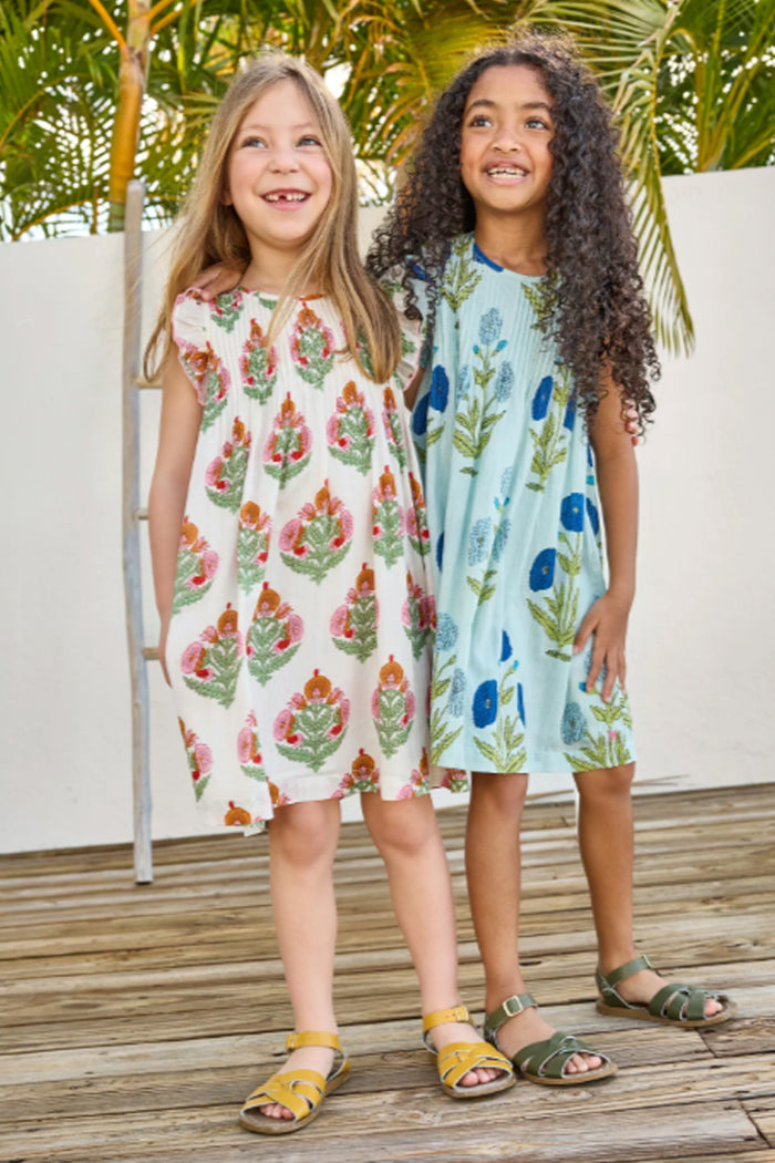 Girls Light Blue Dandelion Jaipur Dress