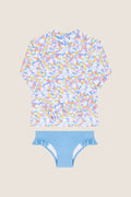 Girls Multi Floral Rashgaurd Set