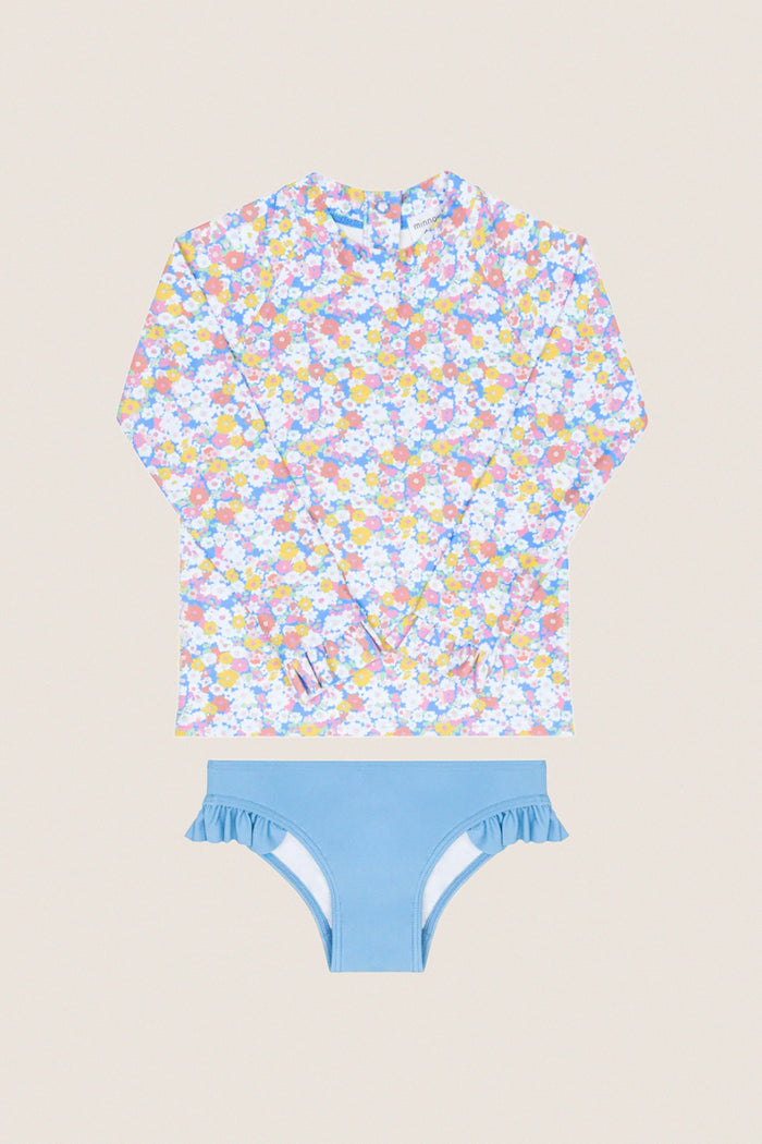 Girls Multi Floral Rashgaurd Set