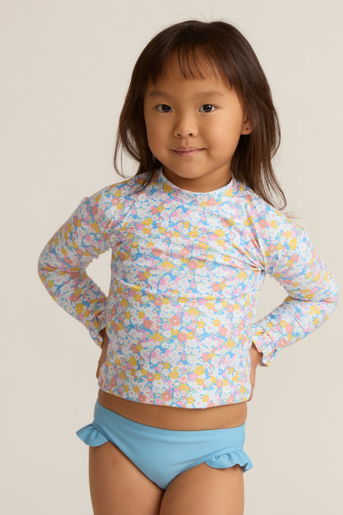 Girls Multi Floral Rashgaurd Set