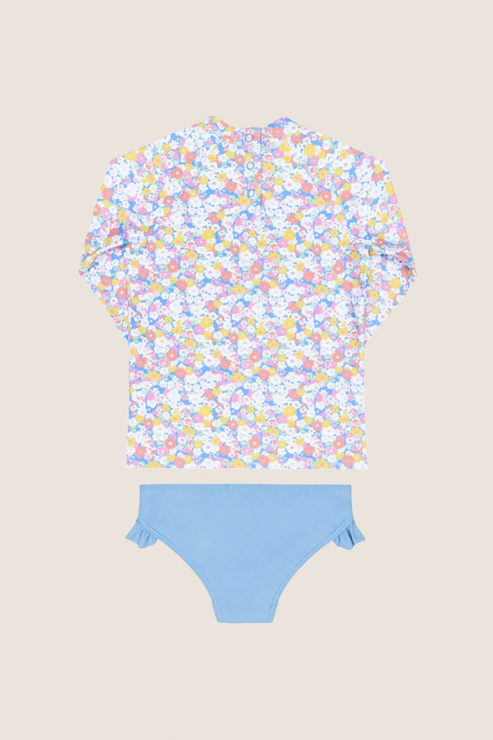 Girls Multi Floral Rashgaurd Set