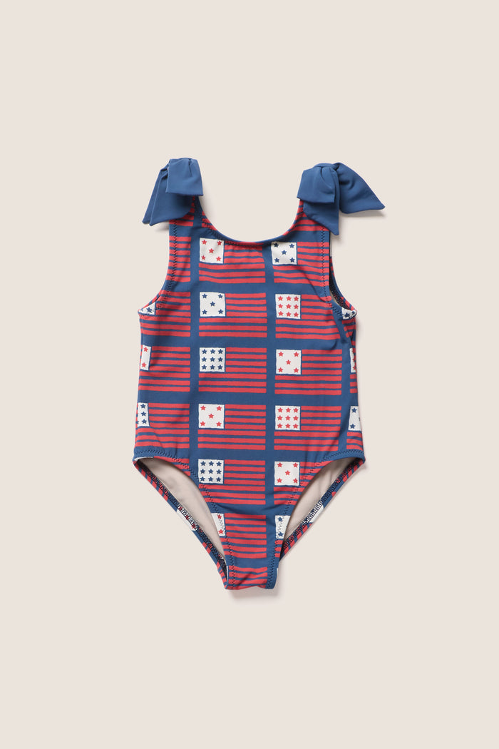 Girls Navy Flag Shelly Suit