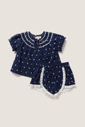 Girls Navy Polka Dot Millie Set