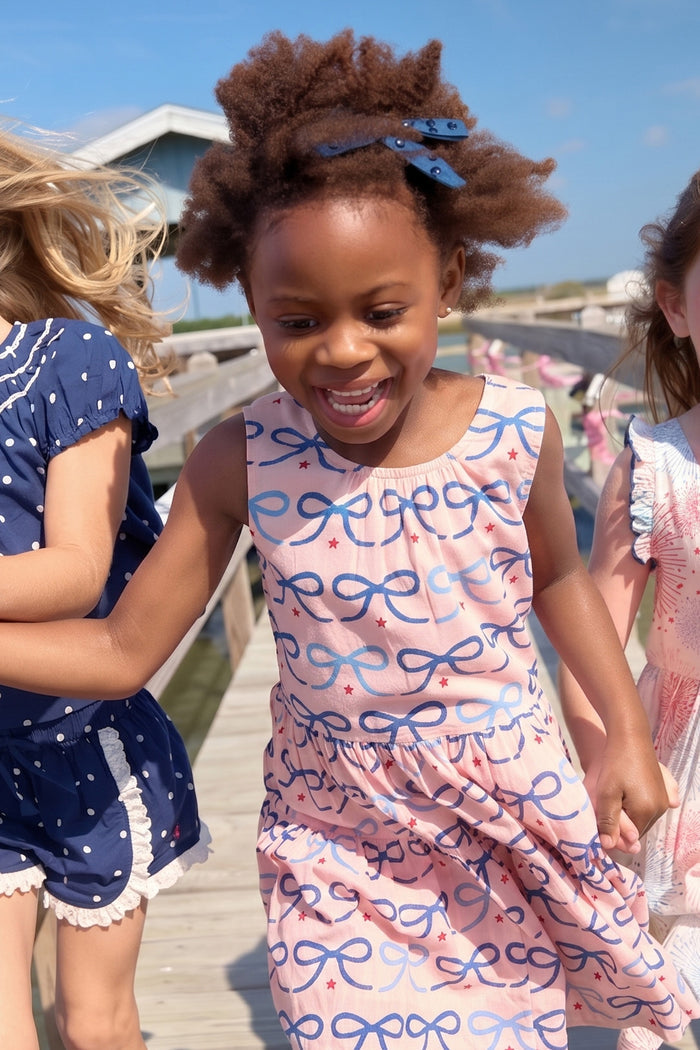 Girls Navy Polka Dot Millie Set
