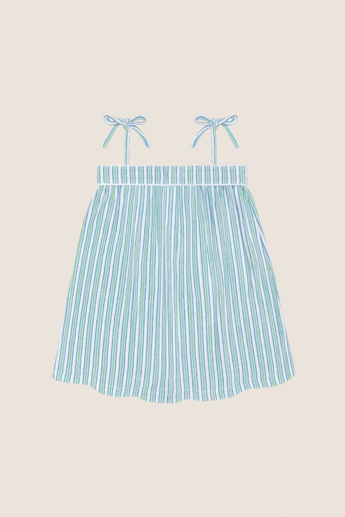 Girls Ticking Stripe French Terry