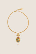 Gold and Multicolor Gemstone Necklace