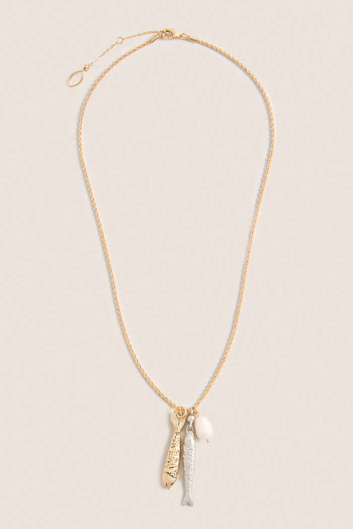 Gold and Silver Sardina Necklace