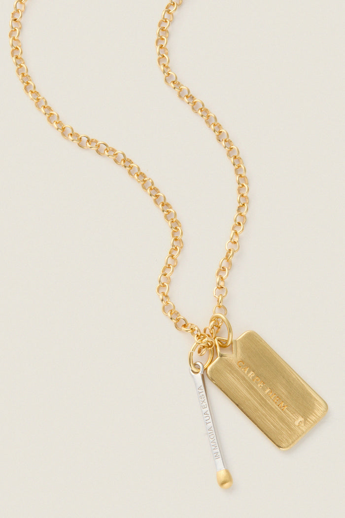 Gold Carpe Diem Necklace