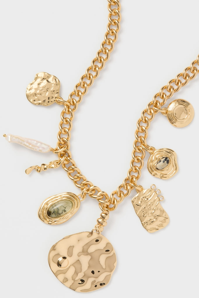 Gold Danna Charm Necklace