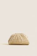 Gold Metallic Lacey Clutch Bag